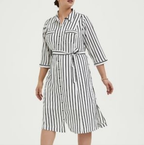 Black and White Chiffon Dress - Picture 1 of 2